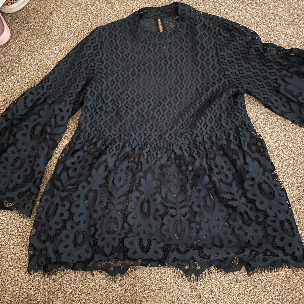 Peplum lace top
